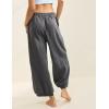 imageTanming Womens Baggy Sweatpants Barrel Leg Trousers Elastic Waisted Drawstring Lounge Joggers PantsDark Grey