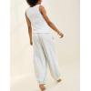imageTanming Womens Baggy Sweatpants Barrel Leg Trousers Elastic Waisted Drawstring Lounge Joggers PantsLight Grey