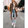 imageTanming Womens Notch Lapel Double Breasted Wool Blend Mid Long Pea Trench CoatBrown