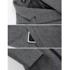 imageTanming Womens Notch Lapel Double Breasted Wool Blend Mid Long Pea Trench CoatDark Grey