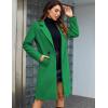 imageTanming Womens Notch Lapel Double Breasted Wool Blend Mid Long Pea Trench CoatGreen