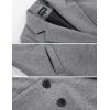 imageTanming Womens Notch Lapel Double Breasted Wool Blend Mid Long Pea Trench CoatLight Grey