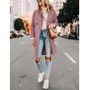 imageTanming Womens Notch Lapel Double Breasted Wool Blend Mid Long Pea Trench CoatPurple