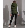 imageTanming Black Puffer Vest Women Zip Up Lightweight Sleeveless Winter Outerwear Vests with HoodArmy Green