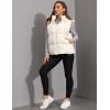 imageTanming Black Puffer Vest Women Zip Up Lightweight Sleeveless Winter Outerwear Vests with HoodBeige