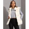 imageTanming Black Puffer Vest Women Zip Up Lightweight Sleeveless Winter Outerwear Vests with HoodBeige