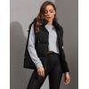 imageTanming Black Puffer Vest Women Zip Up Lightweight Sleeveless Winter Outerwear Vests with HoodBlack