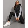 imageTanming Black Puffer Vest Women Zip Up Lightweight Sleeveless Winter Outerwear Vests with HoodBlack