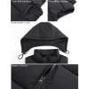 imageTanming Black Puffer Vest Women Zip Up Lightweight Sleeveless Winter Outerwear Vests with HoodBlack