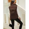imageTanming Black Puffer Vest Women Zip Up Lightweight Sleeveless Winter Outerwear Vests with HoodBrown