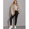 imageTanming Black Puffer Vest Women Zip Up Lightweight Sleeveless Winter Outerwear Vests with HoodKhaki