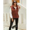 imageTanming Black Puffer Vest Women Zip Up Lightweight Sleeveless Winter Outerwear Vests with HoodRust Red