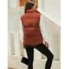 imageTanming Black Puffer Vest Women Zip Up Lightweight Sleeveless Winter Outerwear Vests with HoodRust Red