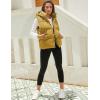 imageTanming Black Puffer Vest Women Zip Up Lightweight Sleeveless Winter Outerwear Vests with HoodYellow