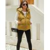 imageTanming Black Puffer Vest Women Zip Up Lightweight Sleeveless Winter Outerwear Vests with HoodYellow