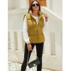 imageTanming Black Puffer Vest Women Zip Up Lightweight Sleeveless Winter Outerwear Vests with HoodYellow
