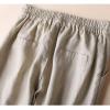 imageTanming Linen Pants for Women Summer Casual High Waisted Drawstring White Beach PantKhaki03