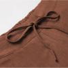 imageTanming Linen Pants for Women Summer Casual High Waisted Drawstring White Beach PantRust
