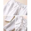 imageTanming Linen Pants for Women Summer Casual High Waisted Drawstring White Beach PantWhite