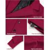 imageTanming Mens Black Trench Coat Notched Lapel Single Breasted Long Peacoat OvercoatRed