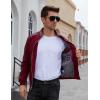 imageTanming Mens Casual Slim Fit Lightweight Zip Up Softshell Bomber JacketRed