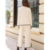 imageTanming Womens 2 Piece Outfits Long Sleeve Knit Sweater Top Wide Leg Pants Lounge Sets TracksuitsApricot