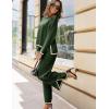 imageTanming Womens 2 Piece Outfits Long Sleeve Knit Sweater Top Wide Leg Pants Lounge Sets TracksuitsArmy Green