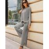 imageTanming Womens 2 Piece Outfits Long Sleeve Knit Sweater Top Wide Leg Pants Lounge Sets TracksuitsGrey