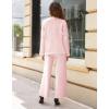 imageTanming Womens 2 Piece Outfits Long Sleeve Knit Sweater Top Wide Leg Pants Lounge Sets TracksuitsPink