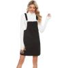 imageTanming Womens Corduroy A Line Cute Jumper Pinafore Bib Overall Mini Dress SkirtBlack
