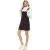 imageTanming Womens Corduroy A Line Cute Jumper Pinafore Bib Overall Mini Dress SkirtBlack