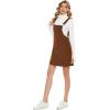imageTanming Womens Corduroy A Line Cute Jumper Pinafore Bib Overall Mini Dress SkirtBrown