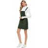 imageTanming Womens Corduroy A Line Cute Jumper Pinafore Bib Overall Mini Dress SkirtDark Green