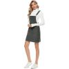 imageTanming Womens Corduroy A Line Cute Jumper Pinafore Bib Overall Mini Dress SkirtGrey