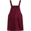 imageTanming Womens Corduroy A Line Cute Jumper Pinafore Bib Overall Mini Dress SkirtWine Red