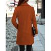 imageTanming Womens Elegant Notched Collar Button Wool Blend Solid Long Pea Coat OvercoatCaramel