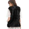 imageTanming Womens Fashion Autumn and Winter Warm Short Faux Fur VestsBlack