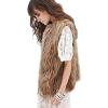 imageTanming Womens Fashion Autumn and Winter Warm Short Faux Fur VestsGrey