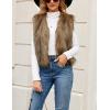 imageTanming Womens Fashion Autumn and Winter Warm Short Faux Fur VestsGrey