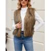 imageTanming Womens Fashion Autumn and Winter Warm Short Faux Fur VestsGrey