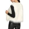 imageTanming Womens Fashion Autumn and Winter Warm Short Faux Fur VestsWhite