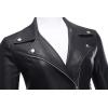 imageTanming Womens Faux Leather Moto Biker Short Coat JacketA Black