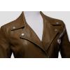 imageTanming Womens Faux Leather Moto Biker Short Coat JacketA Brown