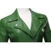 imageTanming Womens Faux Leather Moto Biker Short Coat JacketA Green
