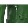 imageTanming Womens Faux Leather Moto Biker Short Coat JacketA Green