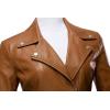 imageTanming Womens Faux Leather Moto Biker Short Coat JacketA Light Brown