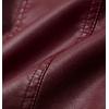 imageTanming Womens Faux Leather Moto Biker Short Coat JacketB Wine Red10