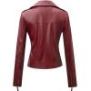 imageTanming Womens Faux Leather Moto Biker Short Coat JacketB Wine Red10