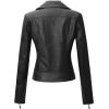imageTanming Womens Faux Leather Moto Biker Short Coat JacketC Black14