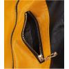 imageTanming Womens Faux Leather Moto Biker Short Coat JacketC Yellow14